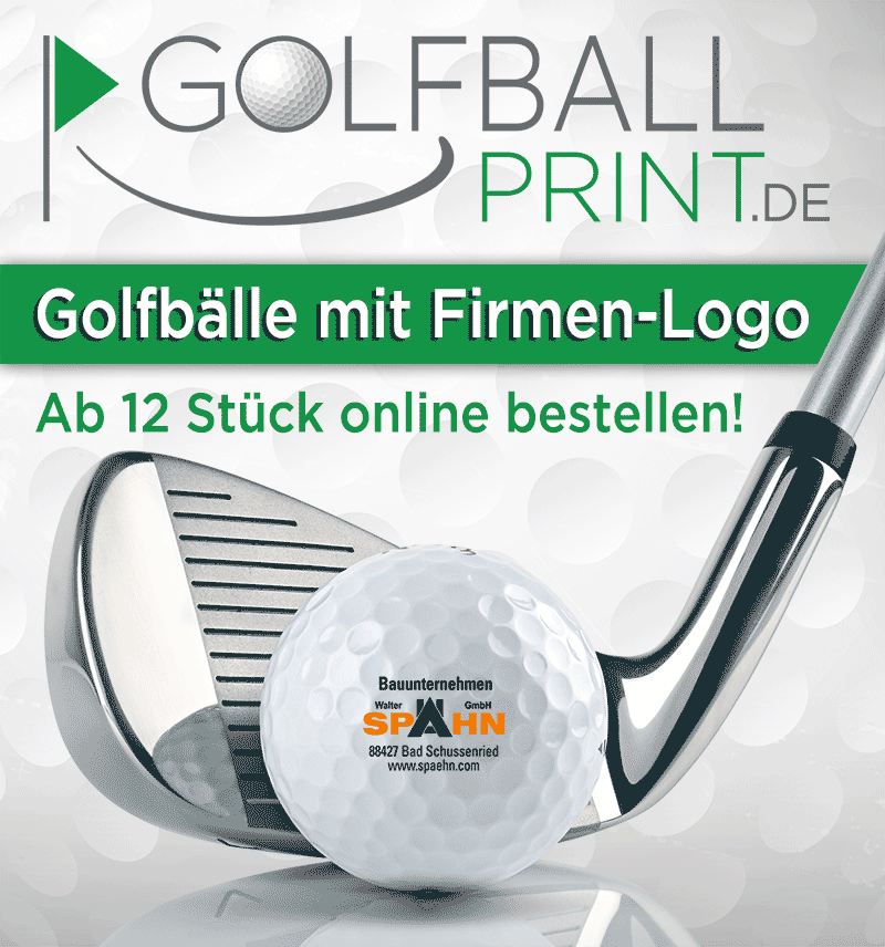 Golfbälle mit Firmenlogo bedrucken lassen! Wir bedrucken Logogolfbälle ab 12 Stück