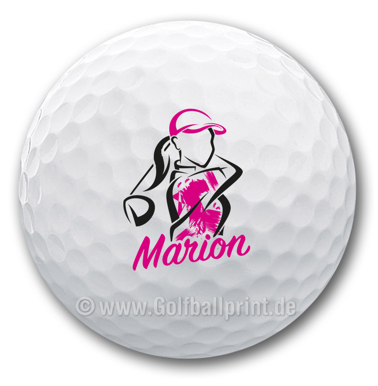 Die Geschenkidee für jede Golferin - bedruckter Golfball mit Namen Das Geschenk für jede Golferin