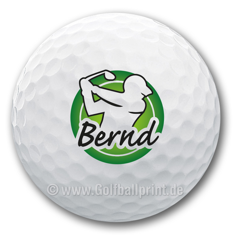 Personalisierter und bedruckter Golfball mit Namen