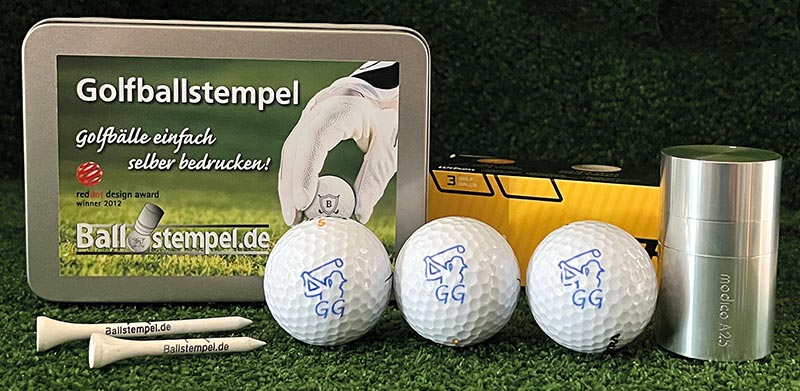 Golfballstempel - Stempelpaket 3 - das Geschenk für Golfer